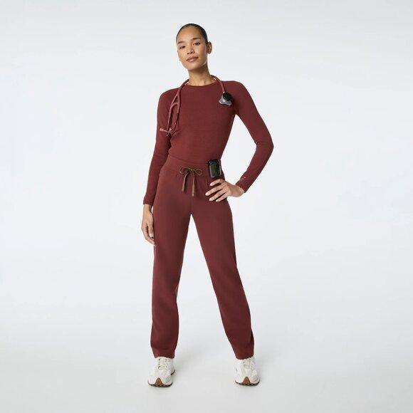 Figs Waffle Longsleeve Underscrub in Walnut, Size X-Small - Picture 2 of 11